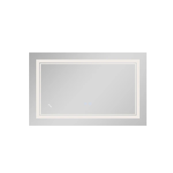Зеркало Qtap Cardinal (CA1) 800х500 с LED-подсветкой Touch, с антизапотеванием, с диммером, рег. темп. цвета (3000-6500K) Reverse QT0478C5080 - 5 фото