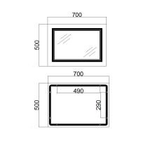 Дзеркало Qtap Cardinal (CA1) 800х500 з LED-підсвічуванням Touch, з антизапотіванням, з димером, рег. темп. кольору (3000-6500K) Reverse QT0478C5080 - 1 фото