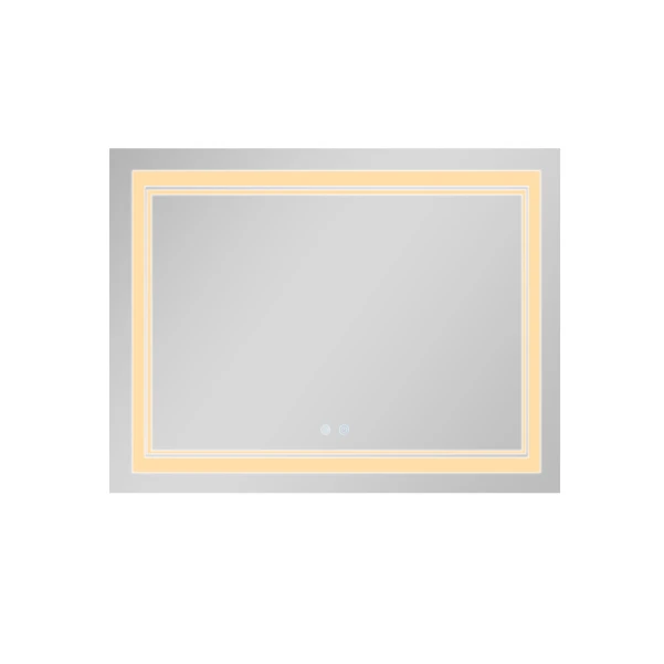 Зеркало Qtap Cardinal (CA1) 1000х800 с LED-подсветкой Touch, с антизапотеванием, с диммером, рег. темп. цвета (3000-6500K) QT0478C10080 - 4 фото