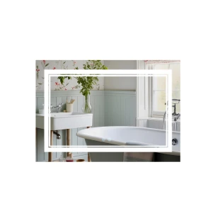 Дзеркало Qtap Cardinal 600х800 з LED-підсвічуванням Touch, з антизапотіванням, з димером, рег. темп. кольору (3000-6500K) QT0478C6080
