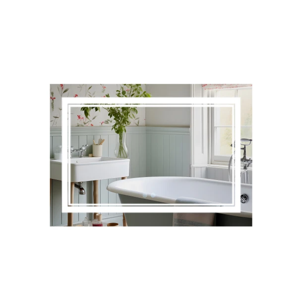 Зеркало Qtap Cardinal 1200х800 с LED-подсветкой Touch, с антизапотеванием, с диммером, рег. темп. цвета (3000-6500K) QT0478C12080