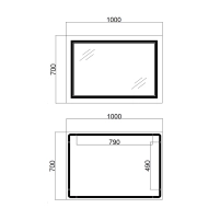 Дзеркало Qtap Cardinal 1200х800 з LED-підсвічуванням Touch, з антизапотіванням, з димером, рег. темп. кольору (3000-6500K) QT0478C12080 - 1 фото