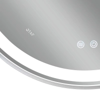 Дзеркало Qtap Gemini 800х700 з LED-підсвічуванням Touch, з антизапотіванням, з димером, рег. темп. кольору (3000-6500K) Reverse QT2578R8072B - 8 фото