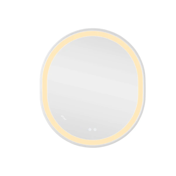 Дзеркало Qtap Gemini 800х700 з LED-підсвічуванням Touch, з антизапотіванням, з димером, рег. темп. кольору (3000-6500K) Reverse QT2578R8072B - 4 фото