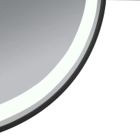 Зеркало Qtap Gemini 800х700 с LED-подсветкой Touch, с антизапотеванием, с диммером, рег. темп. цвета (3000-6500K) Reverse QT2578R8072B - 10 фото