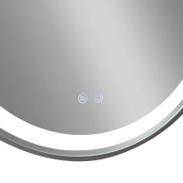 Зеркало Qtap Gemini 800х700 с LED-подсветкой Touch, с антизапотеванием, с диммером, рег. темп. цвета (3000-6500K) Reverse QT2578R8072B - 11 фото