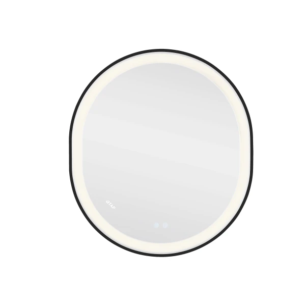 Зеркало Qtap Gemini 800х700 с LED-подсветкой Touch, с антизапотеванием, с диммером, рег. темп. цвета (3000-6500K) Reverse QT2578R8072B - 4 фото