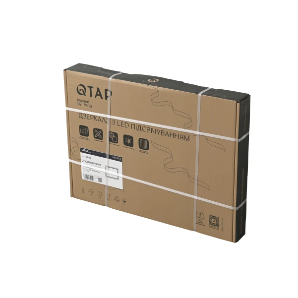 Дзеркало Qtap Mideya (DC-F801) 600х800 з LED-підсвічуванням Touch, з антизапотіванням, димером QT2078F801W - 9 фото