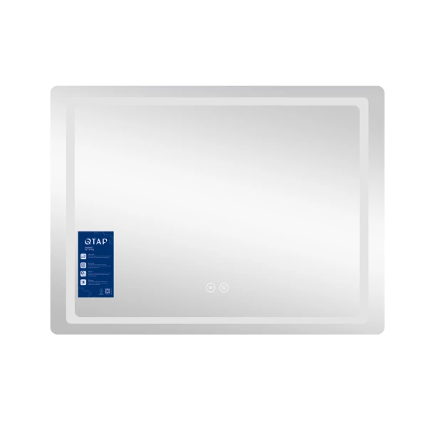 Дзеркало Qtap Mideya (DC-F801) 600х800 з LED-підсвічуванням Touch, з антизапотіванням, димером QT2078F801W - 1 фото