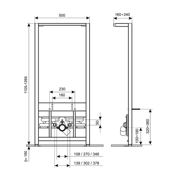 Инсталляция для биде Qtap Nest QT0155706B - 1 фото