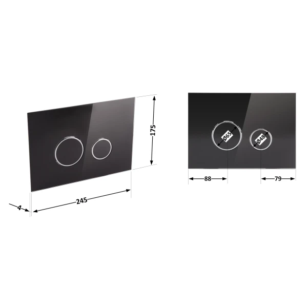 Панель смыва для унитаза Qtap Nest QT0111V1163GB - 1 фото