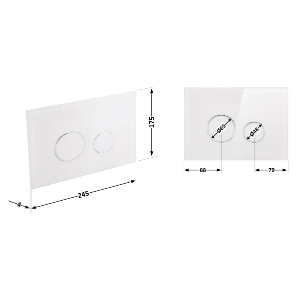 Панель змиву для унітаза Qtap Nest Uni QT0211P01V1009CRM - 1 фото