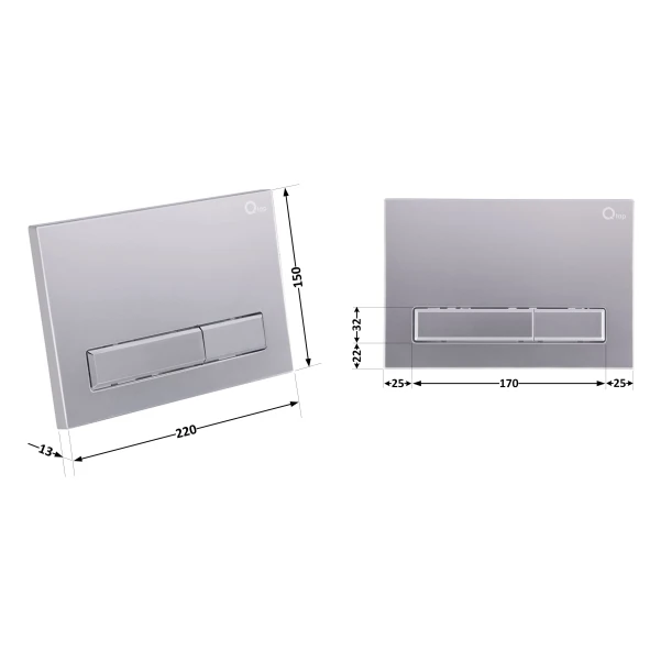 Панель змиву для унітаза Qtap Nest QT0111M08V1091MB - 1 фото