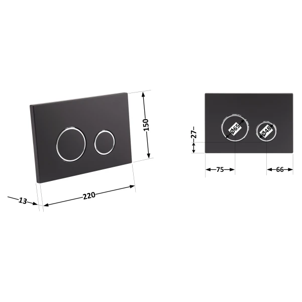 Панель змиву для унітаза Qtap Nest QT0111V1105GW - 1 фото