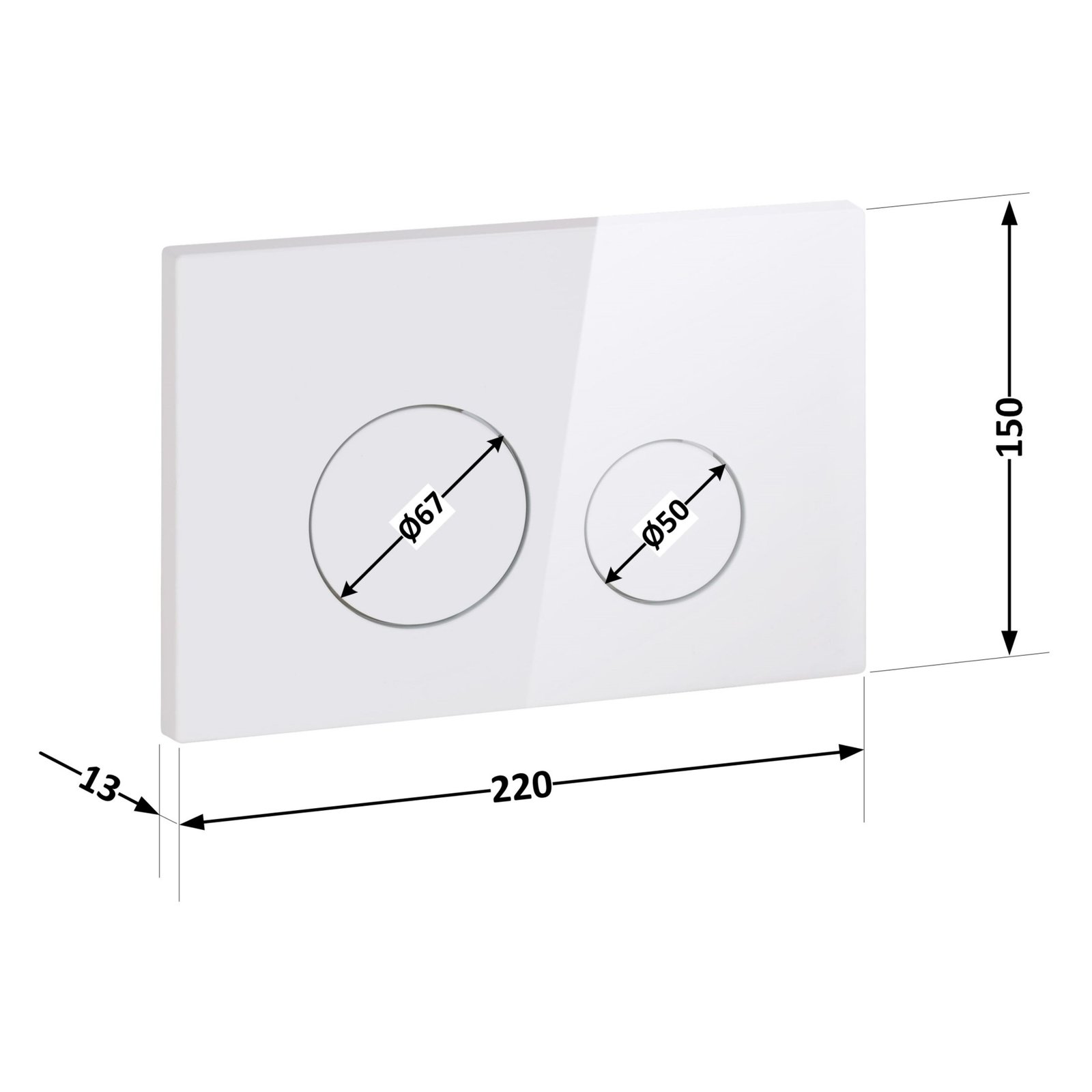 Панель смыва для унитаза Qtap Nest QT0111M11110W - 1 фото