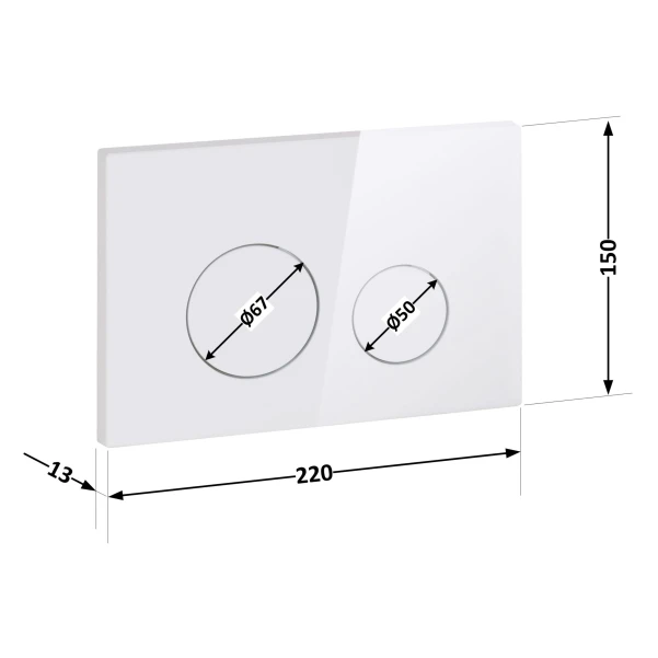 Панель смыва для унитаза Qtap Nest QT0111M11110W - 1 фото