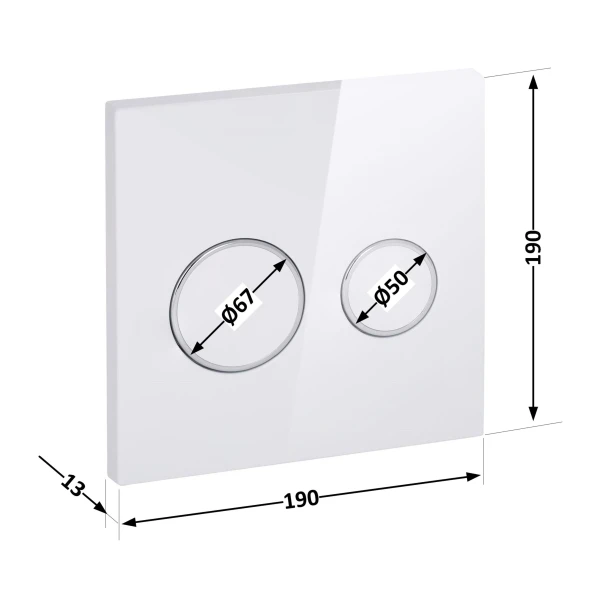 Панель смыва для унитаза Qtap Nest Uni QT0211P01V1176W - 1 фото