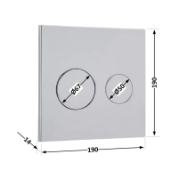 Панель смыва для унитаза Qtap Nest Uni QT0211P01V1009CRM - 1 фото
