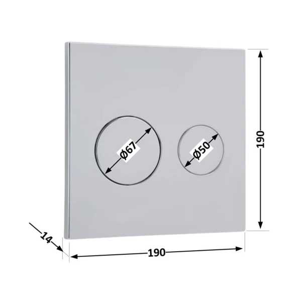 Панель смыва для унитаза Qtap Nest Uni QT0211P01V1009CRM - 1 фото