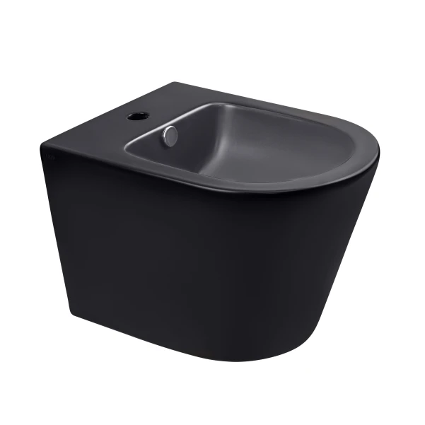 Биде подвесное Qtap Scorpio 515x360x345 Matt black QT1455053FMB