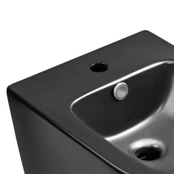 Биде подвесное Qtap Scorpio 515x360x345 Matt black QT1455053FMB - 4 фото