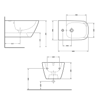 Биде подвесное Qtap Tern 520x350x320 White QT17551303GW - 1 фото