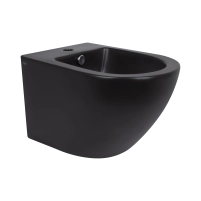 Биде подвесное Qtap Robin 495х370х325 Matt black QT1355046FMB
