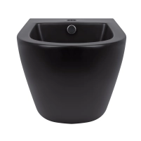 Биде подвесное Qtap Robin 495х370х325 Matt black QT1355046FMB - 2 фото