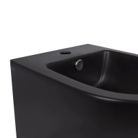 Биде подвесное Qtap Robin 495х370х325 Matt black QT1355046FMB - 4 фото