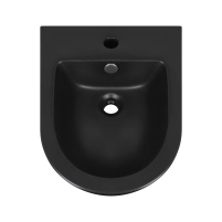 Биде подвесное Qtap Robin 495х370х325 Matt black QT1355046FMB - 6 фото