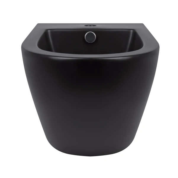 Биде подвесное Qtap Robin 495х370х325 Matt black QT1355046FMB - 2 фото