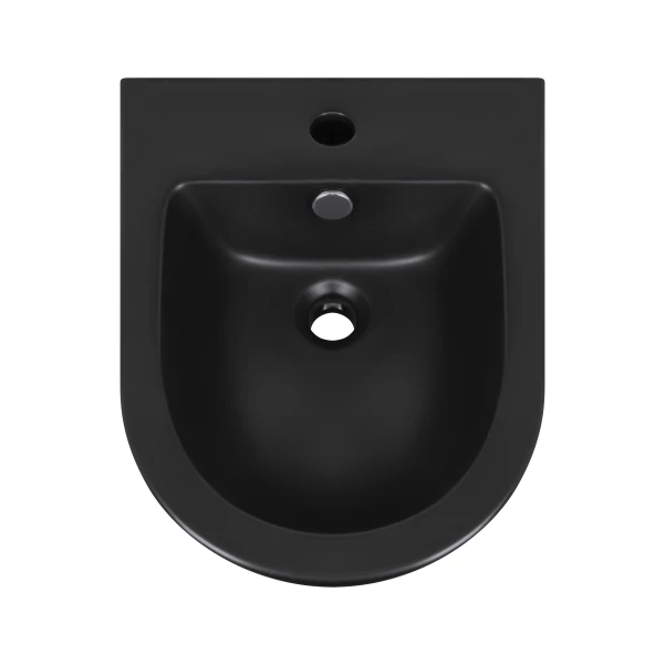 Биде подвесное Qtap Robin 495х370х325 Matt black QT1355046FMB - 6 фото