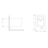 Биде подвесное Qtap Crow 485х340х290 мм White QT05555371W - 1 фото