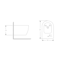 Биде подвесное Qtap Jay 485х360х320 мм White - 1 фото