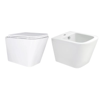 Комплект Qtap Tern 2 в 1: унитаз подвесной Ultra Quiet + биде подвесное