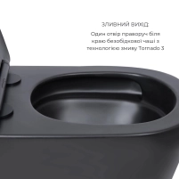 Комплект Qtap Scorpio Matt Black 2 в 1: Унитаз подвесной Ultra Quiet QT14332380AMB + биде подвесное QT1455053FMB - 3 фото