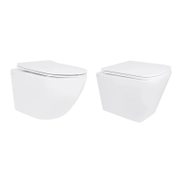 Акційний набір: Унітаз підвісний Jay Ultra Quiet QT07335177W 485х360х320 + Tern Ultra Quiet QT17332303ASW 490x365x325