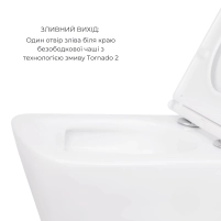 Акційний набір: Унітаз підвісний Jay Ultra Quiet QT07335177W 485х360х320 + Tern Ultra Quiet QT17332303ASW 490x365x325 - 6 фото