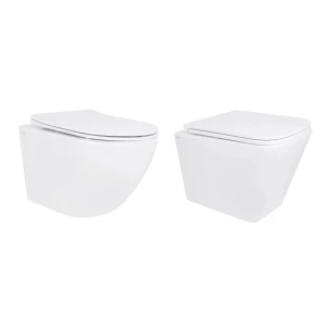 Акційний набір: Унітаз підвісний Jay Ultra Quiet QT07335177W 485х360х320 + Tern Ultra Quiet QT17332303ASW 490x365x325