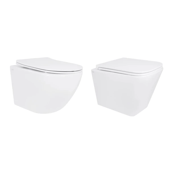 Акційний набір: Унітаз підвісний Jay Ultra Quiet QT07335177W 485х360х320 + Tern Ultra Quiet QT17332303ASW 490x365x325