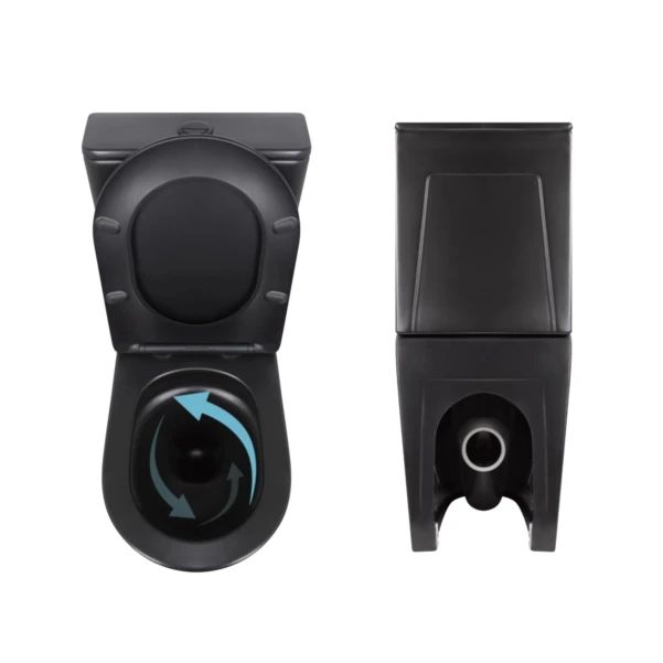 Акційний набір: Унітаз напольний Robin Ultra Quiet QT13226083AMB 660x360x855 Black + Біде напольне Robin QT13442141CMB 565x360x405 Black - 4 фото