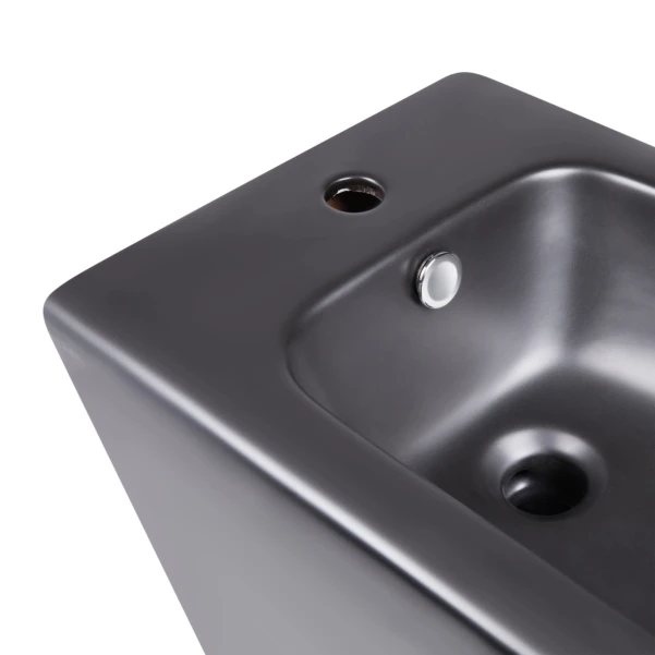 Акційний набір: Унітаз напольний Robin Ultra Quiet QT13226083AMB 660x360x855 Black + Біде напольне Robin QT13442141CMB 565x360x405 Black - 6 фото
