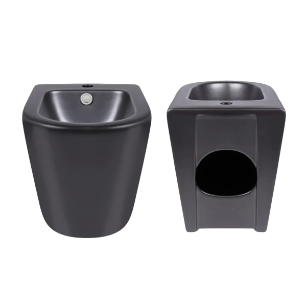 Акційний набір: Унітаз напольний Robin Ultra Quiet QT13226083AMB 660x360x855 Black + Біде напольне Robin QT13442141CMB 565x360x405 Black - 7 фото