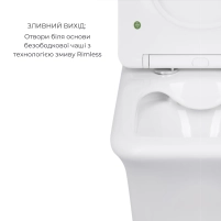 Акційний набір: Унітаз підлоговий Scorpio Ultra Quiet QT14222125AUQW + Унітаз підлоговий Kalao Rimless QT08221213A W - 6 фото