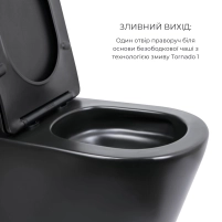 Комплект Qtap Crow 2 в 1: унітаз підвісний Rimless + біде підвісне - 3 фото