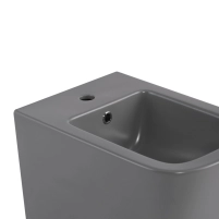 Комплект Qtap Tern Stone grey 3 в 1: унитаз подвесной Ultra Quiet + биде подвесное + раковина накладная QTTERSG49162 - 6 фото