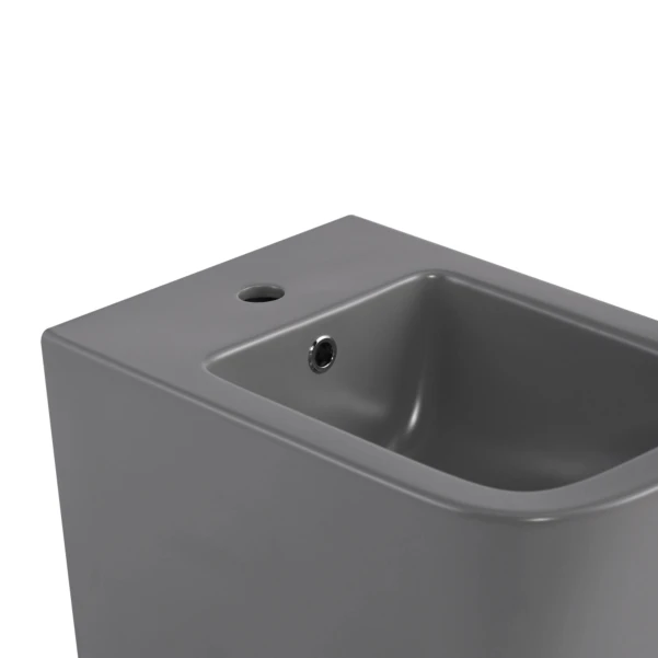 Комплект Qtap Tern Stone grey 3 в 1: унитаз подвесной Ultra Quiet + биде подвесное + раковина накладная QTTERSG49162 - 6 фото
