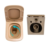 Комплект Qtap Tern Beige 3 в 1: унитаз подвесной Ultra Quiet + биде подвесное + раковина накладная QTTERSB49163 - 4 фото