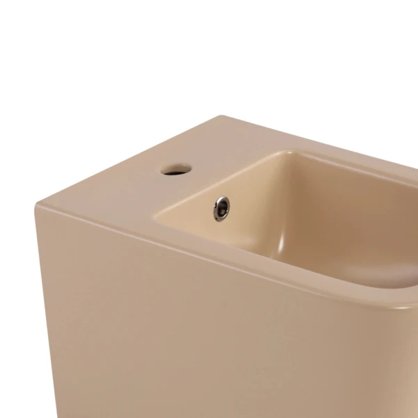 Комплект Qtap Tern Beige 3 в 1: унитаз подвесной Ultra Quiet + биде подвесное + раковина накладная QTTERSB49163 - 6 фото