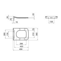 Сиденье для унитаза Qtap (Crow 520,640) с микролифтом Slim QT0599SC2170W - 1 фото